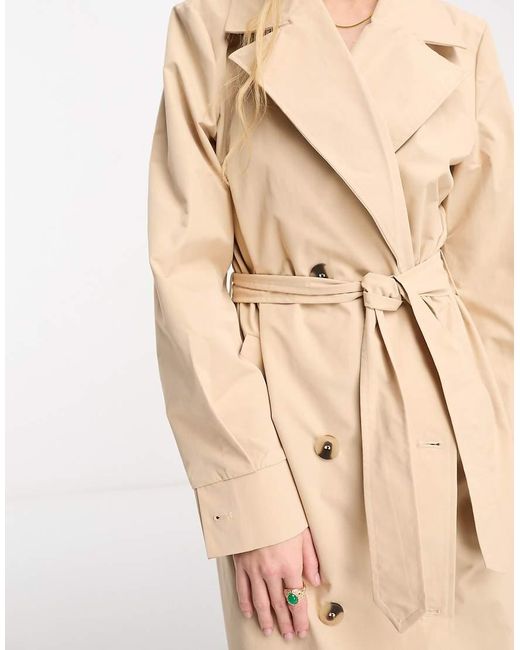 Vila Natural Longline Trench Coat