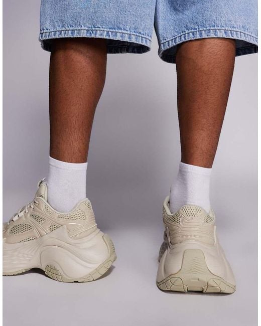 Sneakers Grigio Pietra Con Suola Spessa di ASOS in White da Uomo