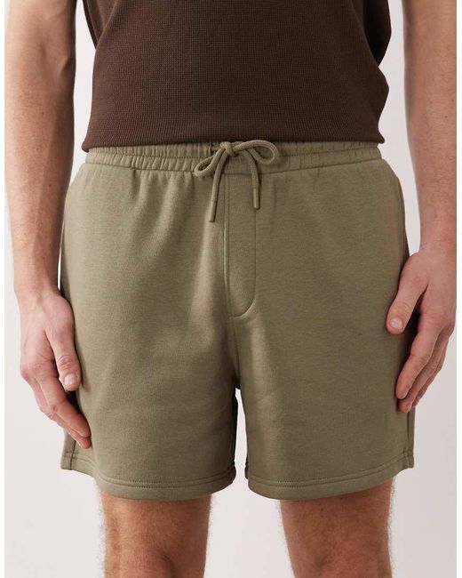 ASOS Brown Essentials Oversized Fit Jersey Shorts for men