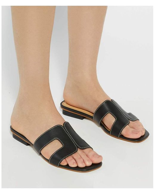 Dune White Loupe Sandals