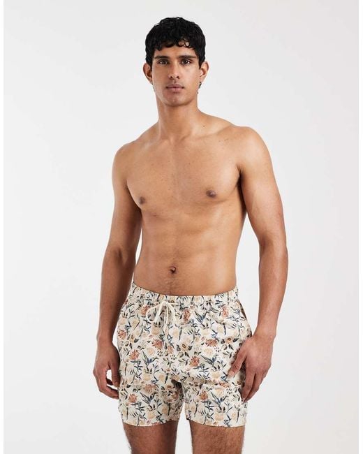 ASOS Blue Mid-length Swim Shorts for men