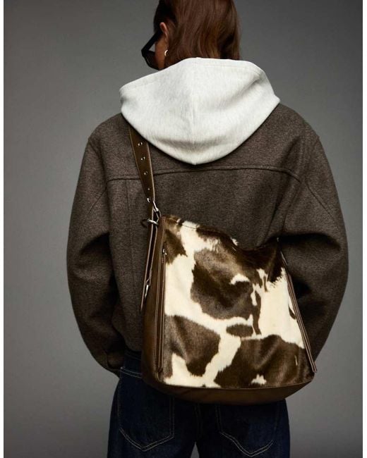 Bershka Gray Leather Effect Bag