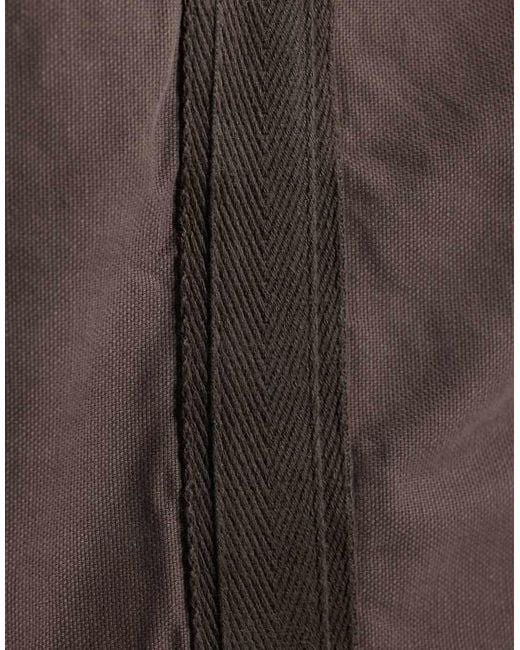 Abercrombie & Fitch Black Oversized Canvas Tote Bag for men