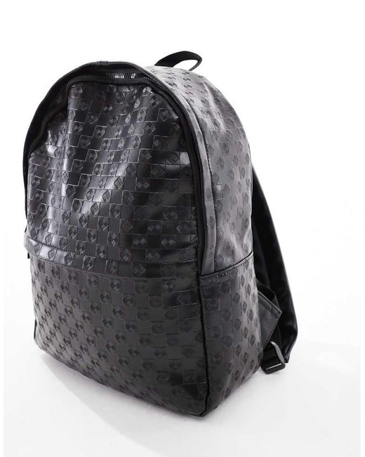 Zaino Con Motivo Impresso di ASOS in Black da Uomo