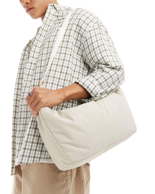 ASOS White Soft Slouch Cross Body Bag for men