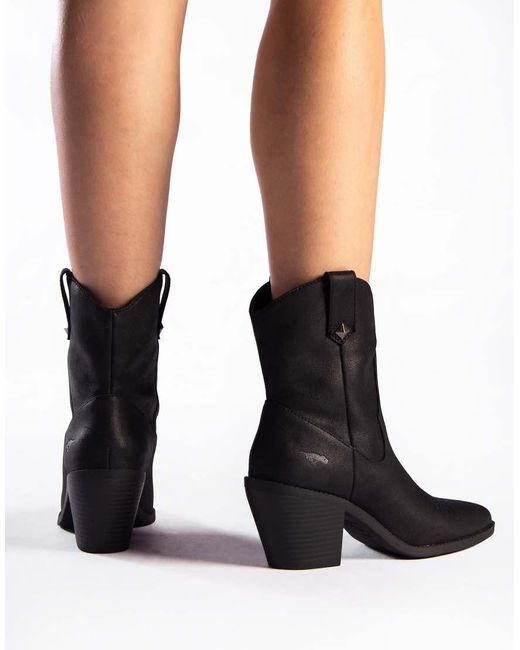 Rocket Dog Black Feather Ankle Boots