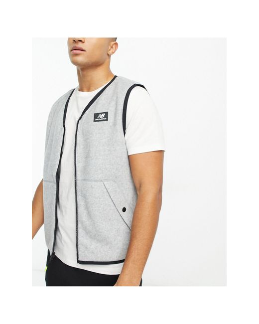 All terrain - gilet double-face unisex di New Balance in White