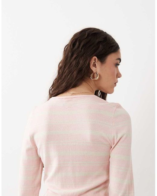 ASOS Blue Fine Knit Asymmetrical Cardigan