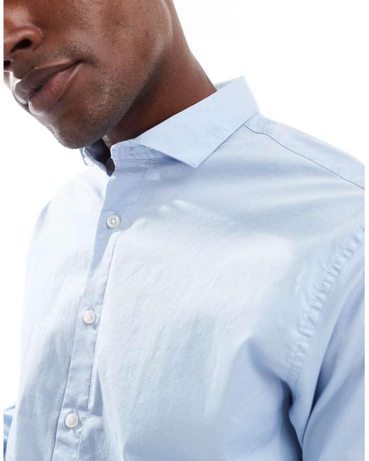 Jack & Jones Blue Slim Fit Shirt for men