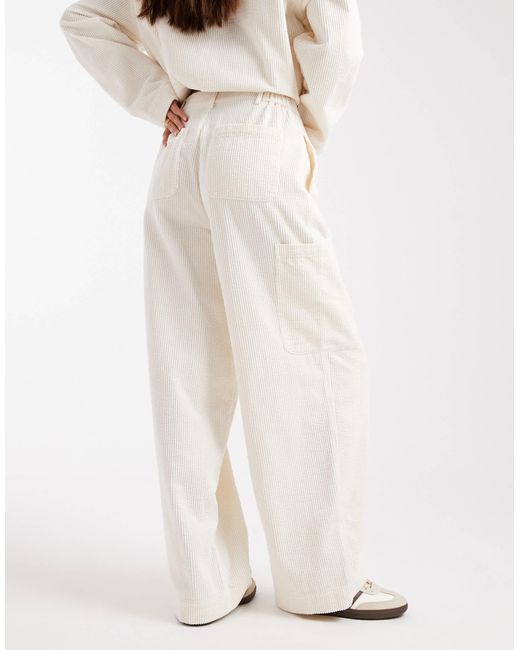 ASOS White Utility Barrel Pants