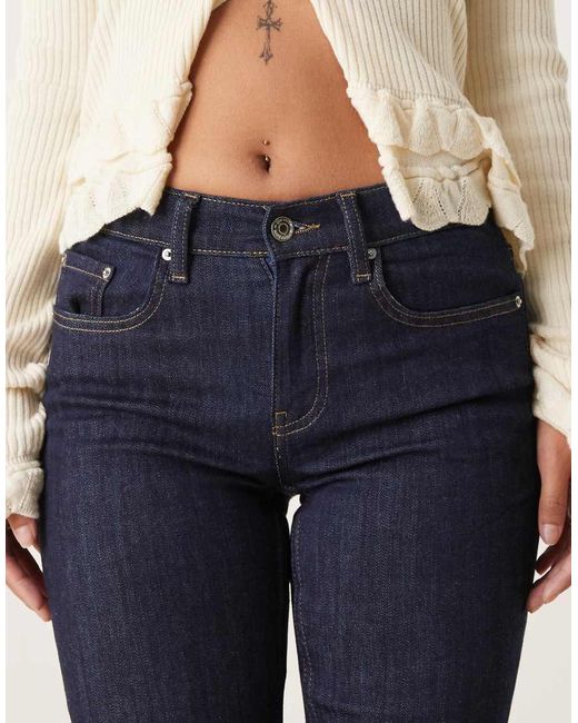 Gina Tricot Blue Low Waist Bootcut Jeans