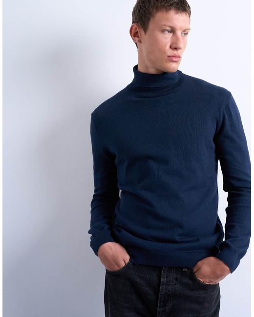 Dolcevita Basic di Topman in Blue da Uomo