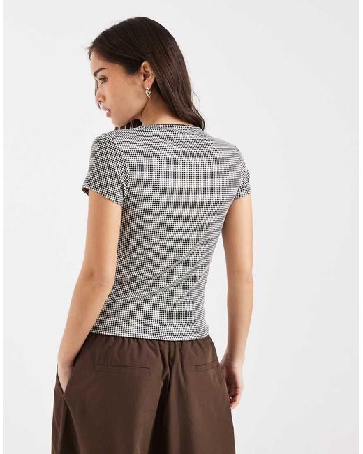 Levi's Gray Dry Goods Pointelle Baby Tee