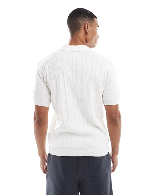 Woodford - polo en maille - blanc cassé Farah pour homme en coloris White