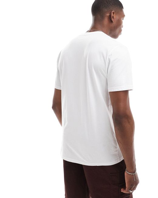 T-shirt avec logo réalisé à la main Hollister pour homme en coloris White