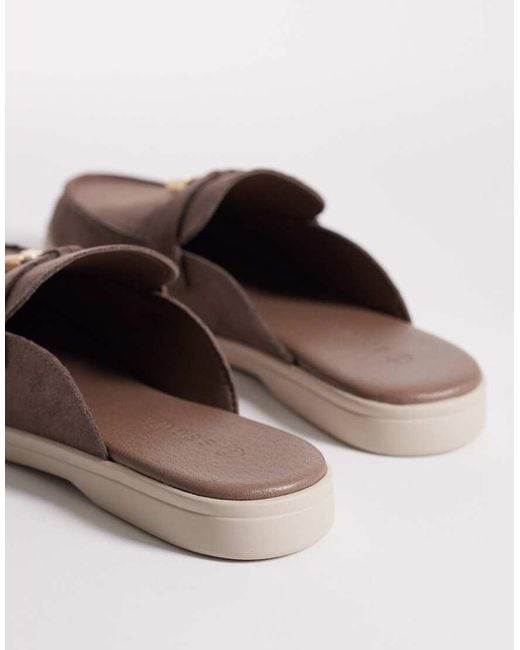 SEQWL Brown Mule Tassel Trim Loafer
