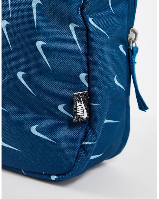 Nike Heritage Cross Body Bag With All Over Logo Print in Blue for Men |  Lyst Australia
