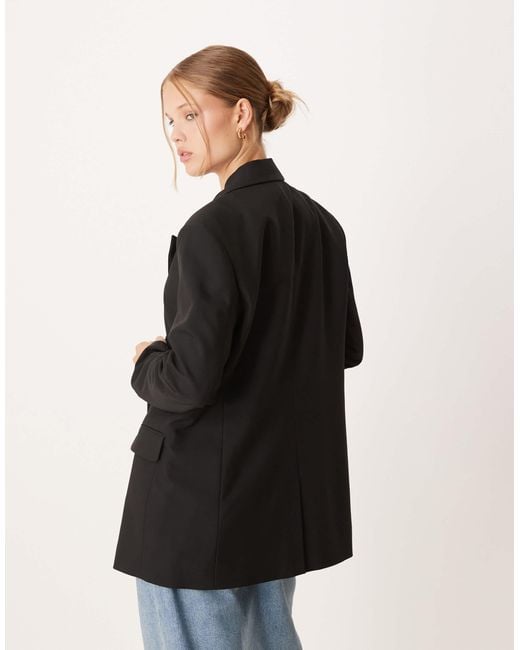 ASOS Black Double Breasted Blazer