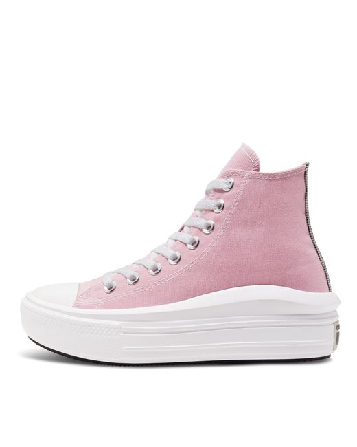 pink platform high top converse