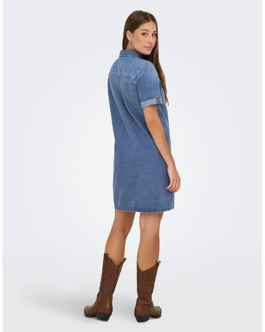 ONLY Denim Jurk in het Blue