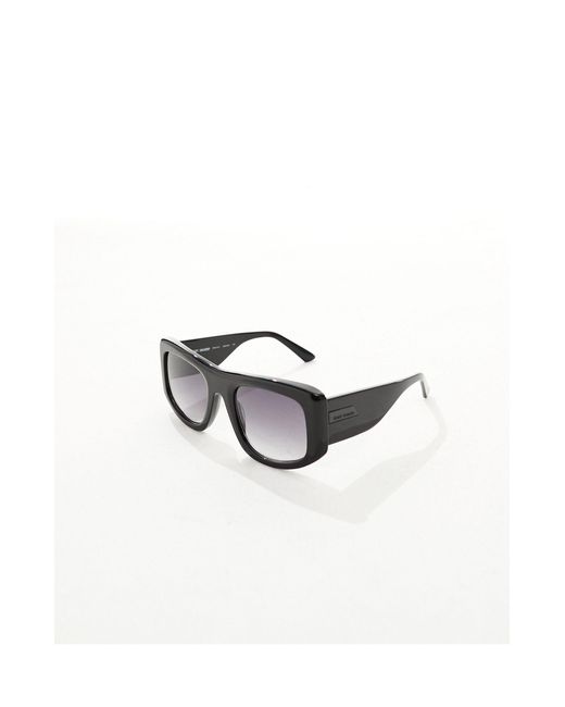 Quay x guizio - uniform - occhiali da sole oversize squadrati neri di Quay in Black