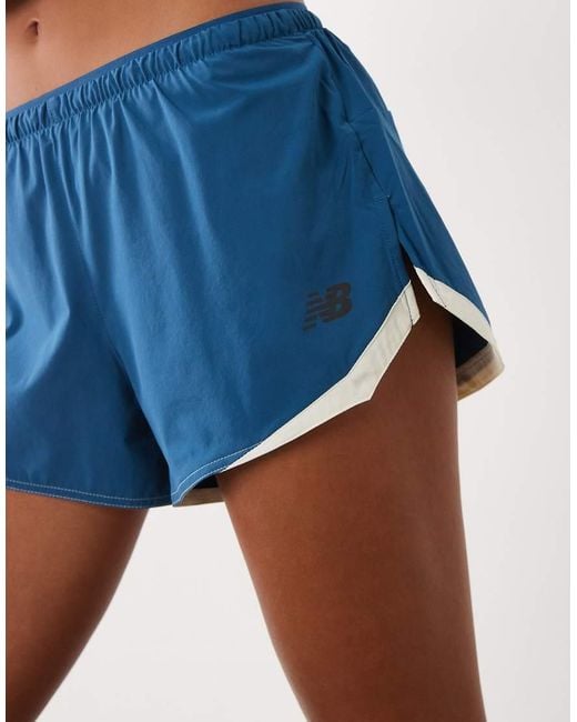 New Balance Blue Rc Essential Short 3"