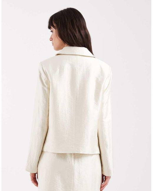 Aware Natural Pocket Front Short Jacket Co-ord