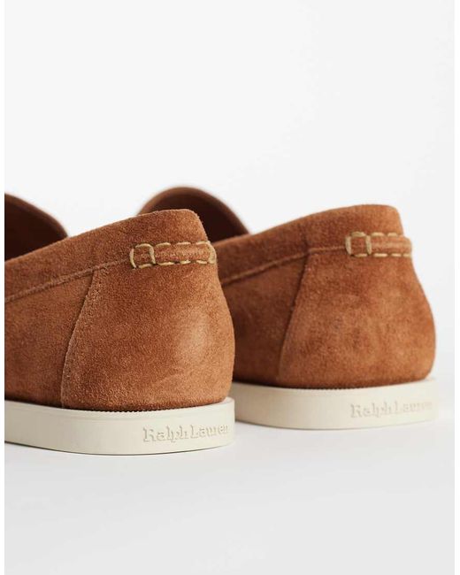 Polo Ralph Lauren White Merton Suede Loafers for men