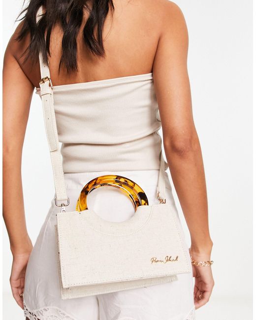 River Island Circle Tortoiseshell Handle Mini Cross Body Bag in
