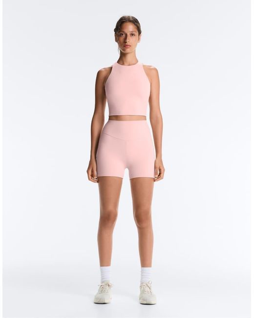Oysho Pink Comfortlux Strap Tank Top With Cups