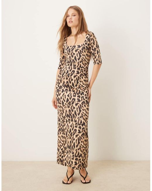 Never Fully Dressed Natural Long Sleeve Maxi Dress