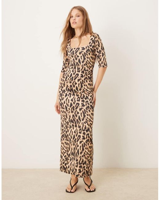 Never Fully Dressed Natural Long Sleeve Maxi Dress
