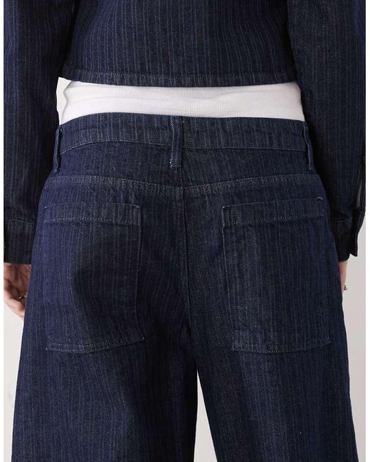 Collusion Blue Low Rise Barrel Jeans