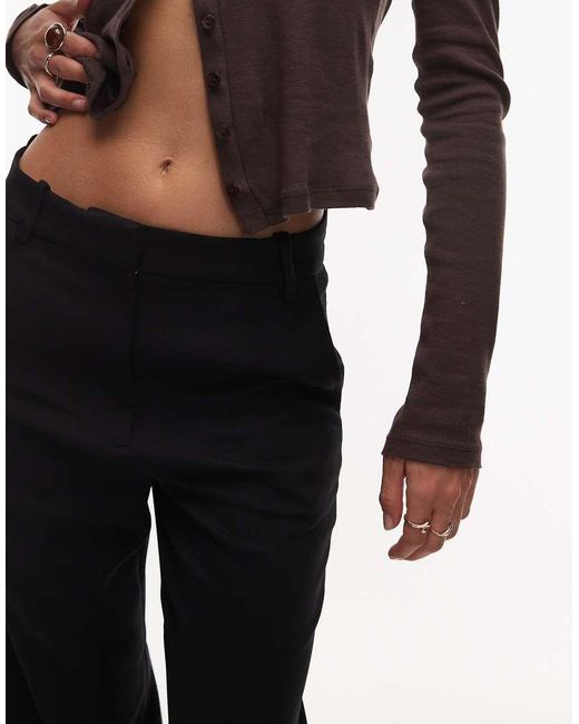 ARKET Black Wool Stretch Slim Cropped Trousers