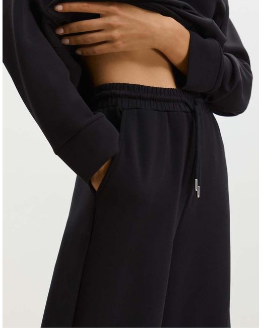 Stradivarius Black Flare Sweatpants