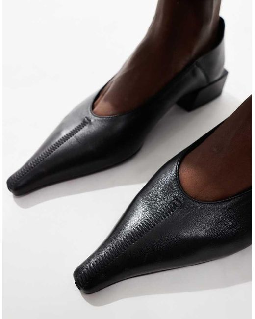 Bailarinas De Salón Negras De Cuero Premium Lorelei De ASOS de color Blue