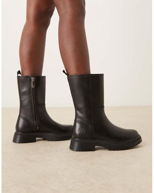 Timberland Black Cambria Valley Tall Zip Boots