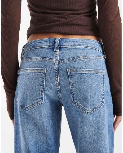 ONLY Blue Judy Low Rise Wide Leg Jeans