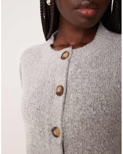 Vila Natural Short Sleeve Knitted Cardigan