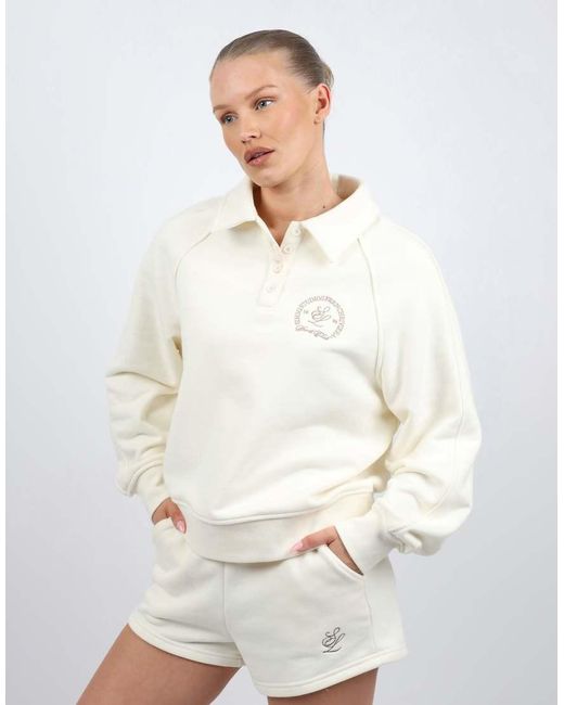 SIMMI Green Embroidered Polo Sweatshirt