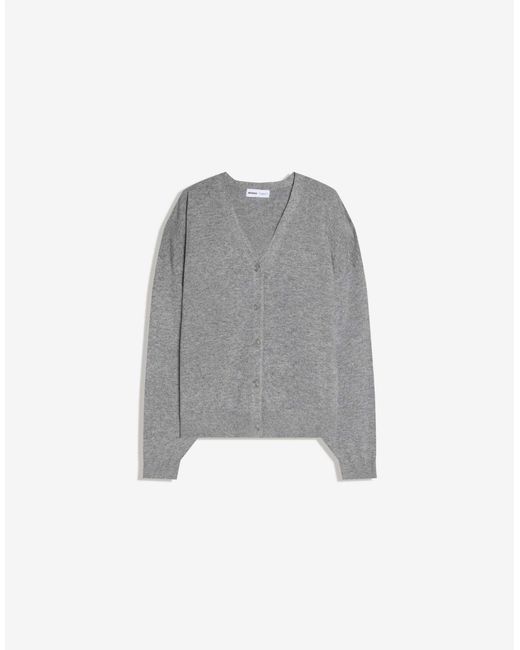 Bershka Gray – basic-strickjacke