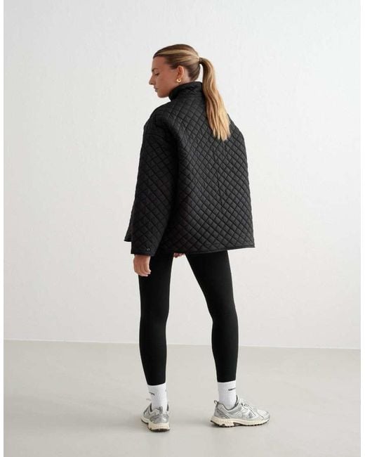 Aim'n Black Oversized Quilted Jacket