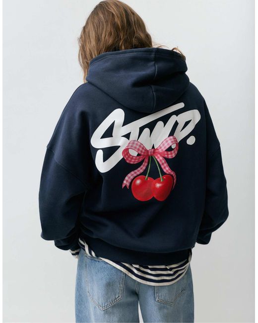 Pull&Bear Blue – kapuzenpullover