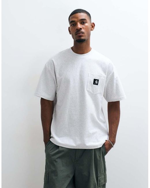 Carhartt White Og Loose Pocket T-shirt for men