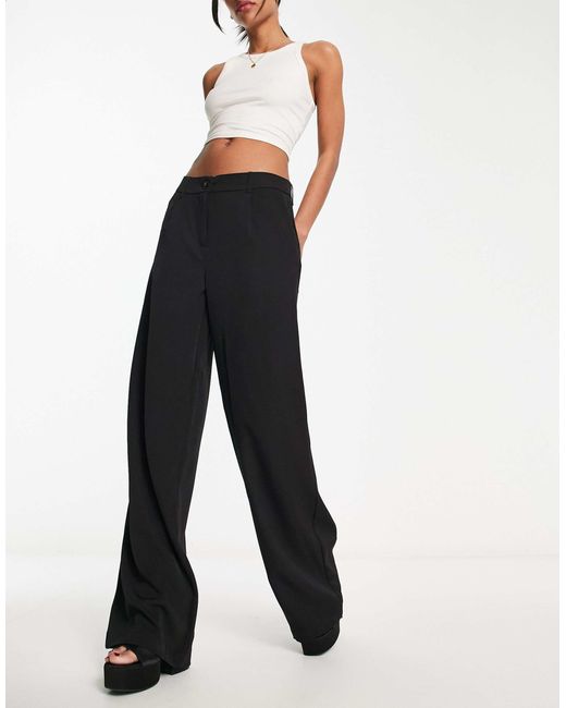 Vero Moda White Tailored Stand Alone Dad Trousers With Pleat Front