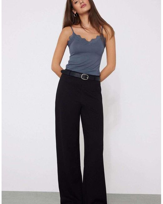 Tezenis Blue Viscose And Lace Camisole