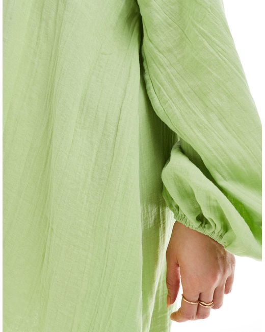ASOS Green Asos Design Curve Double Cloth Trapeze Mini Dress