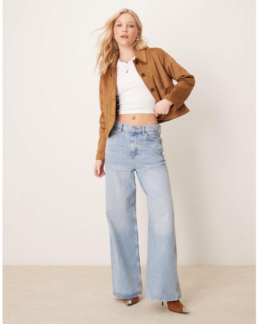 Abercrombie & Fitch Natural – jacke aus wildleder