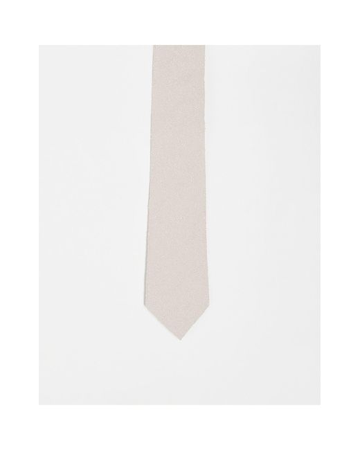 Cravate texturée - taupe ASOS pour homme en coloris White