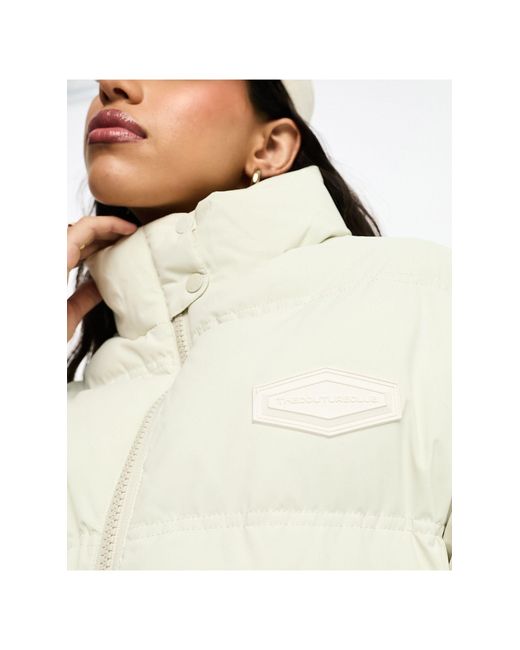 The Couture Club White Oversized Pleated Puffer Jacket